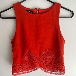 Bebe orange crop top